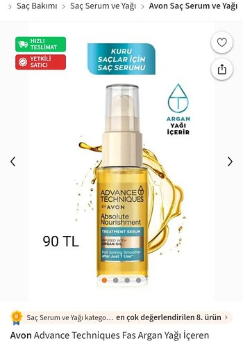 Avon Advance Techniques Argan Yağı Saç Serumu