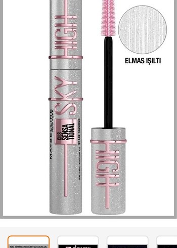 maybelline space diamond elmas ışıltı maskara