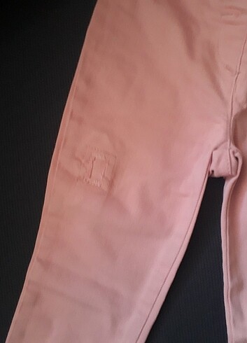 Pembe beli lastikli pantolon