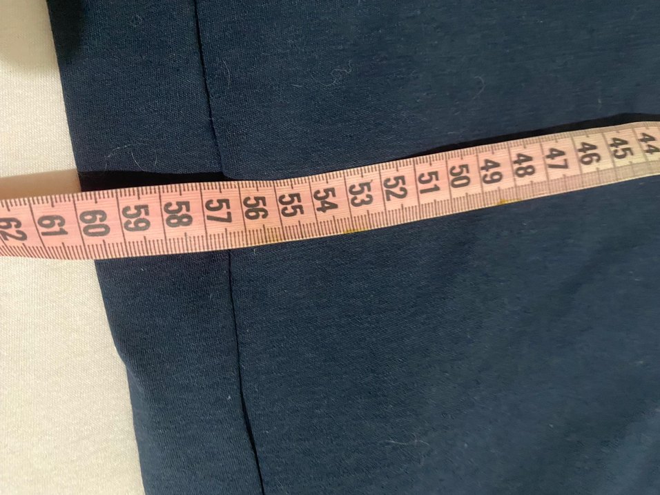 Lacivert Keten Tişörtü, Kısa Kollu - Görsel 3