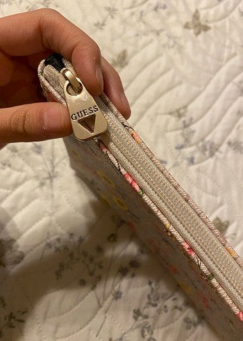 Beden Çiçek Desenli Fermuarlı Bohem Makyaj Çantası