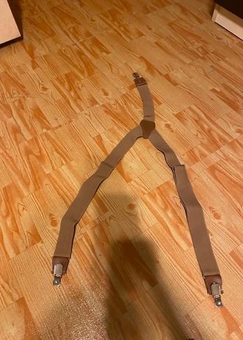 Bej Deri pantolon Askısı Tokalı - Görsel 3