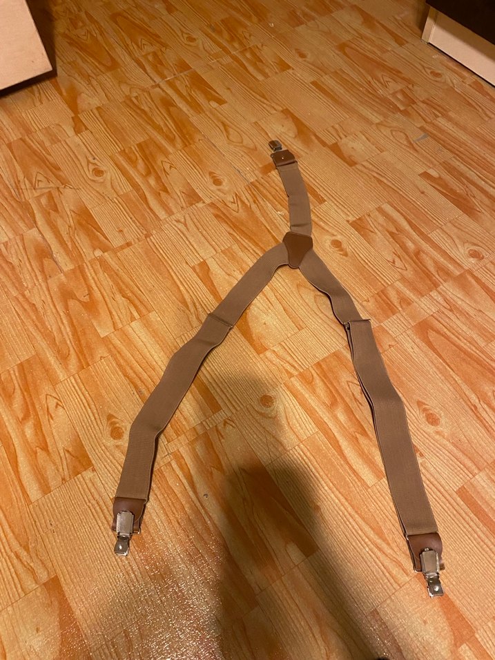 Bej Deri pantolon Askısı Tokalı - Görsel 3