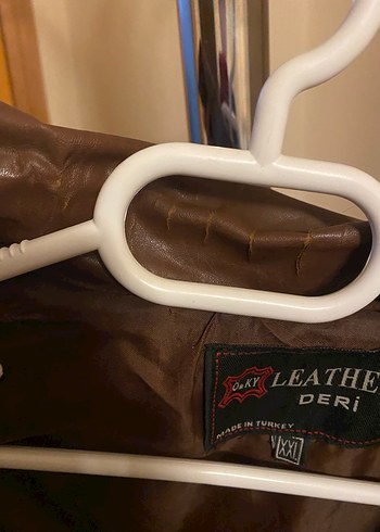 Kahverengi Deri Erkek Ceket - Görsel 5