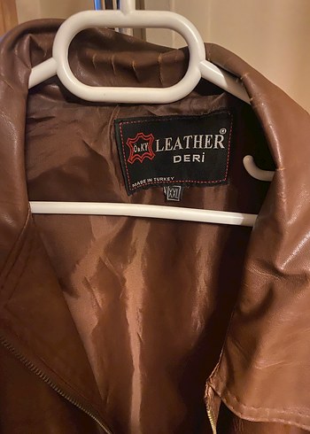 Kahverengi Deri Erkek Ceket - Görsel 4