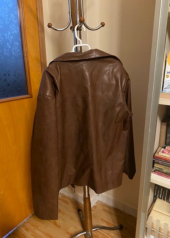 Kahverengi Deri Erkek Ceket - Görsel 6