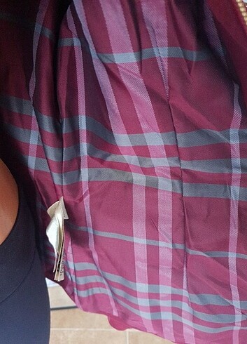 xxl Beden bordo Renk Burberry kaşe mont