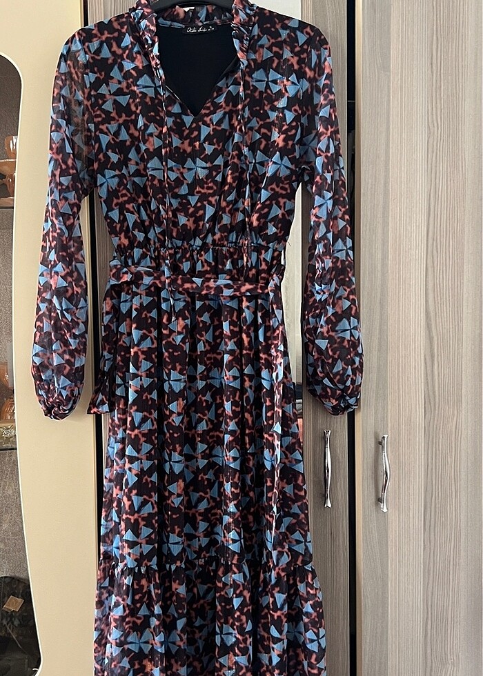 Şifon elbise - Görsel 4