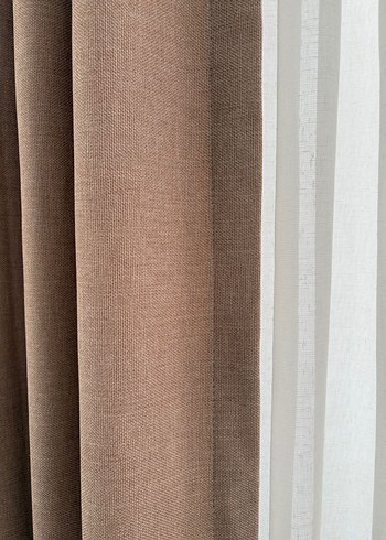 Koyu Kahverengi Fon Perde - Görsel 2