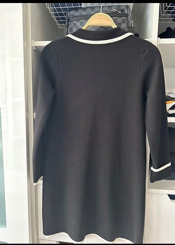 Fermuarlı Siyah Midi Elbise - Görsel 2