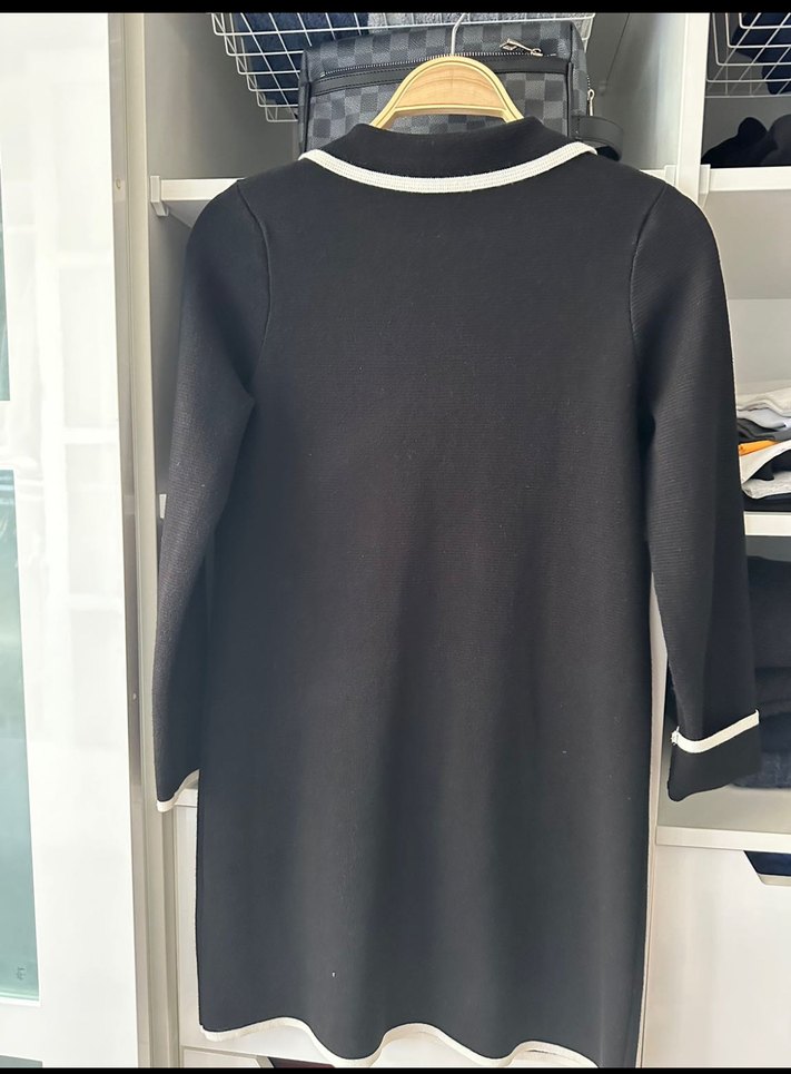 Fermuarlı Siyah Midi Elbise - Görsel 2