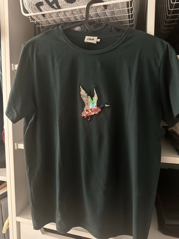 Renkli İşlemeli Boncuklu Kadın tişört - Görsel 3