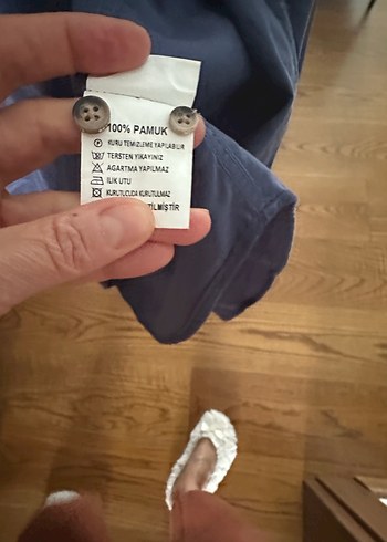 Düğmeli Kısa Kollu Mavi Denim Erkek Gömlek - Görsel 5