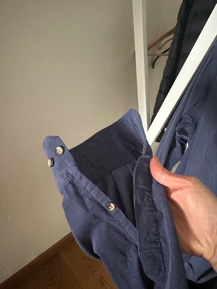 Düğmeli Kısa Kollu Mavi Denim Erkek Gömlek - Görsel 4