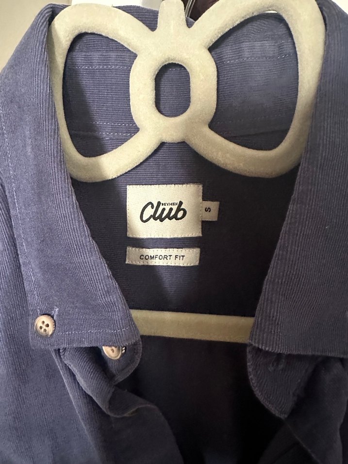 Düğmeli Kısa Kollu Mavi Denim Erkek Gömlek - Görsel 3