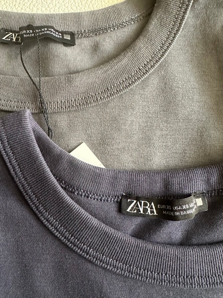 Gri Kadın Basic Tişört, Yuvarlak Yaka, Kısa Kollu - Görsel 3