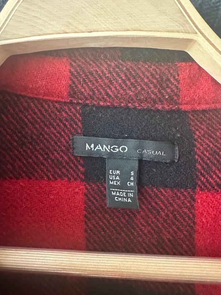 Kırmızı Ekoseli Kadın Yün Gömlek - Görsel 2