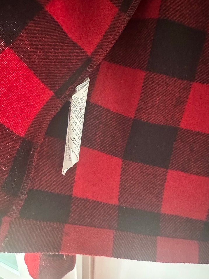 Kırmızı Ekoseli Kadın Yün Gömlek - Görsel 4