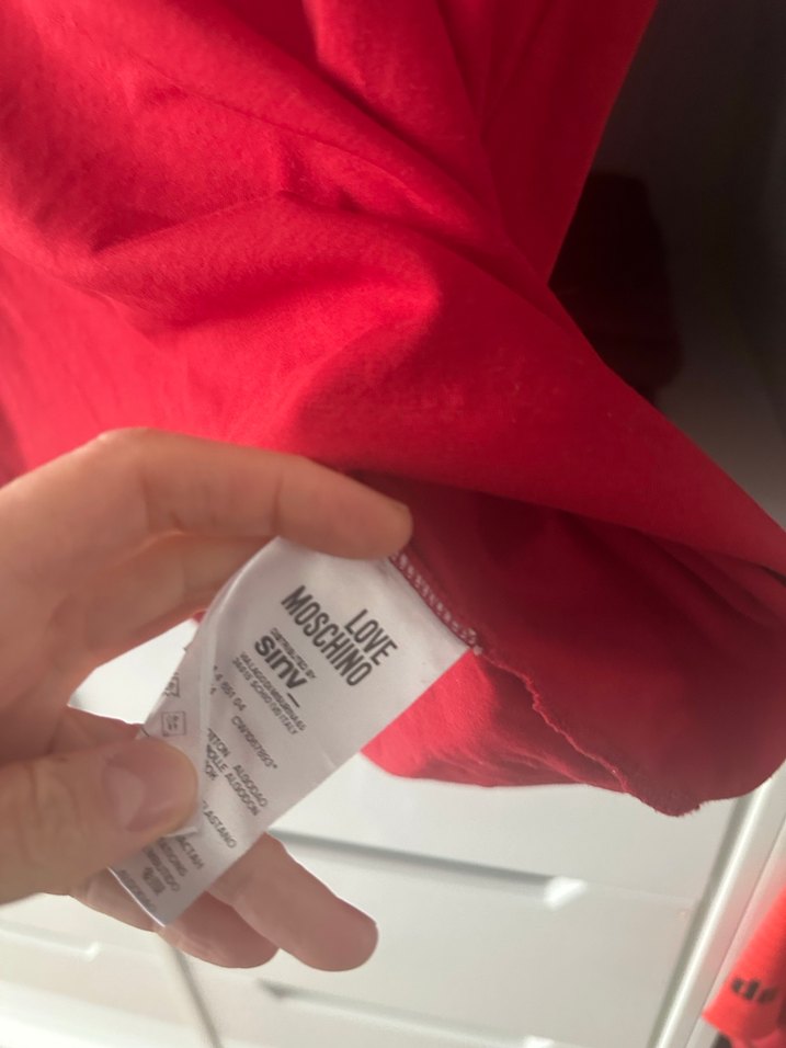 Kısa Kollu Kırmızı Love Moschino Tişört - Görsel 3