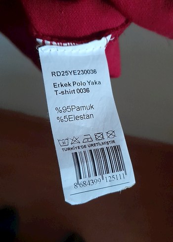 Kırmızı Erkek Polo Tişört Düğmeli Yaka - Görsel 4