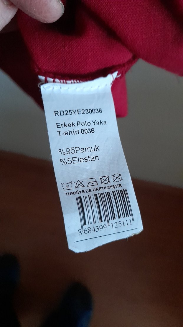 Kırmızı Erkek Polo Tişört Düğmeli Yaka - Görsel 4