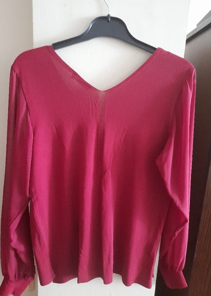 BORDO KADIN BLUZ - Görsel 3