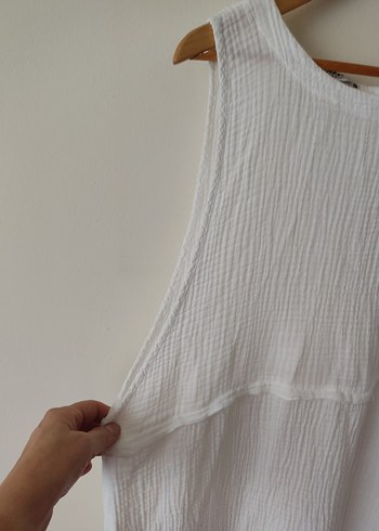 xl Beden İpekçi Otantik marka beyaz renkli elbise