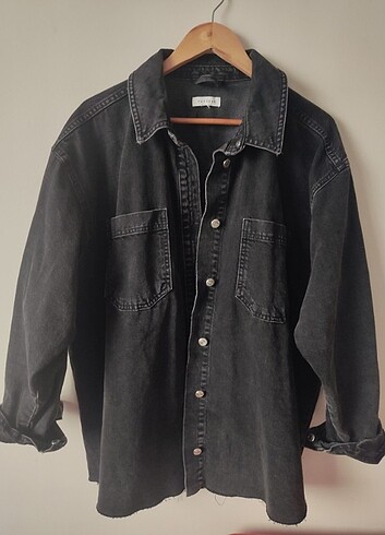 Topshop marka siyah kot gömlek ceket