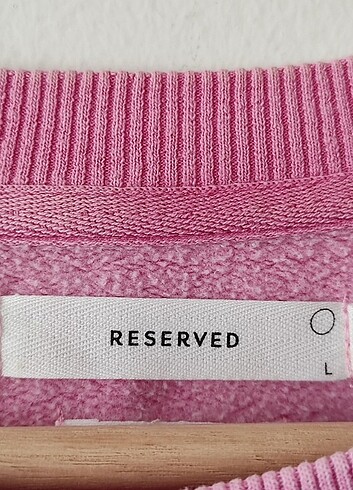 l Beden Reserved marka pembe renkli oversize sweatshirt