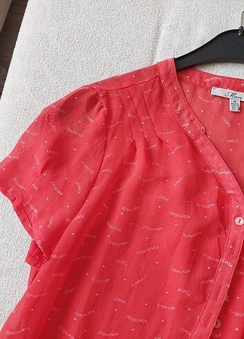 Mavi marka şifon gömlek - Görsel 4