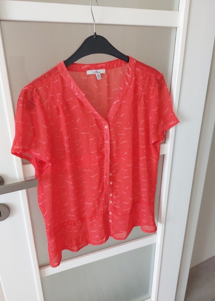 Mavi marka şifon gömlek - Görsel 2