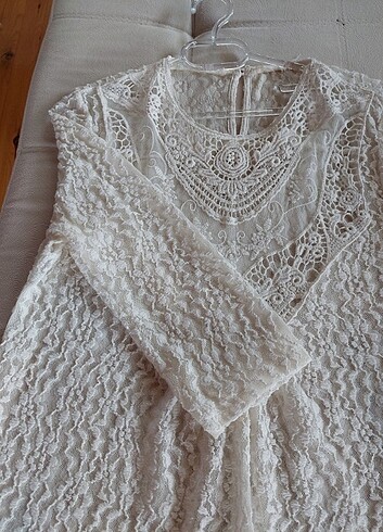 Zara dantelli bluz - Görsel 3