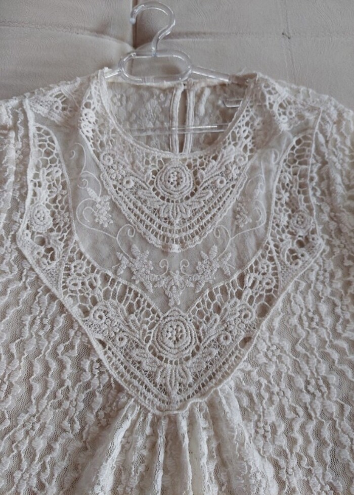 Zara dantelli bluz - Görsel 2