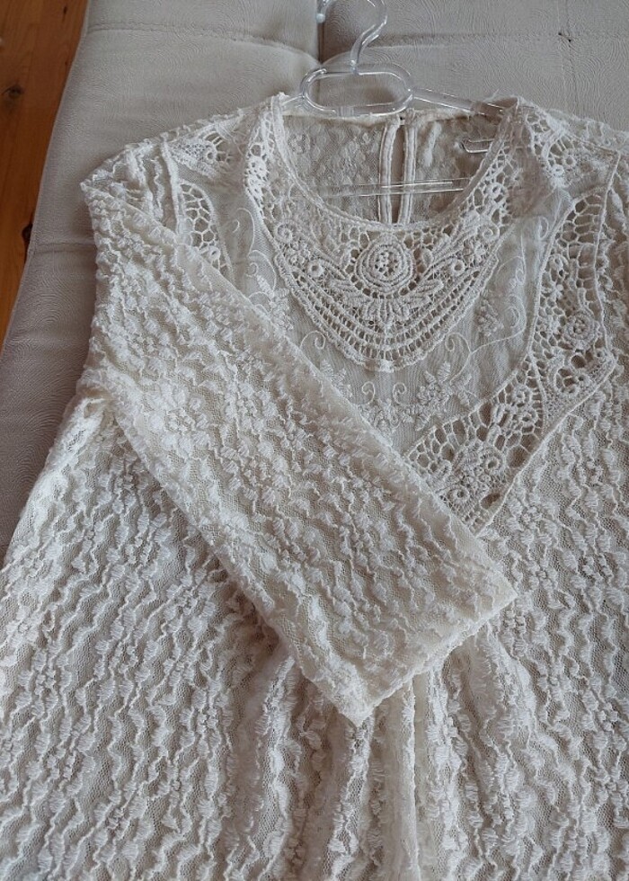 Zara dantelli bluz - Görsel 3
