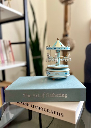 Mavi beyaz dekor kutu - Görsel 4