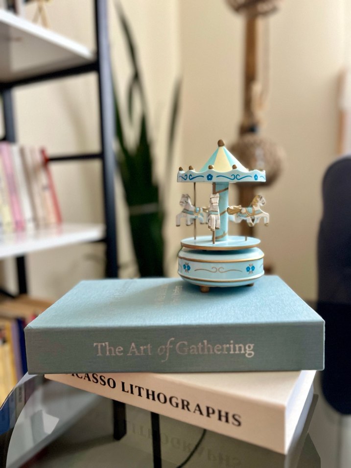 Mavi beyaz dekor kutu - Görsel 4