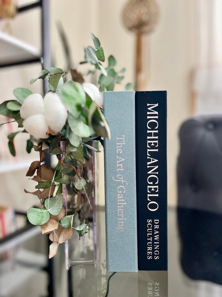 Mavi siyah kumaş kaplı dekor kutu - Görsel 4