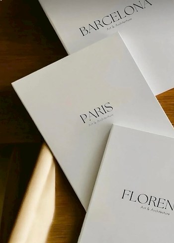 3Lü set Pinterest evlere özel Beyaz dekoratif kitap kutu - Görsel 2