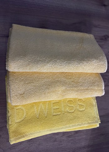 Sarı Parlak Desenli Havlu - WEISS - Görsel 4