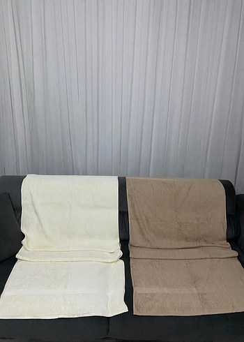 2Li Bej ve Gri Havlu Seti - Görsel 6