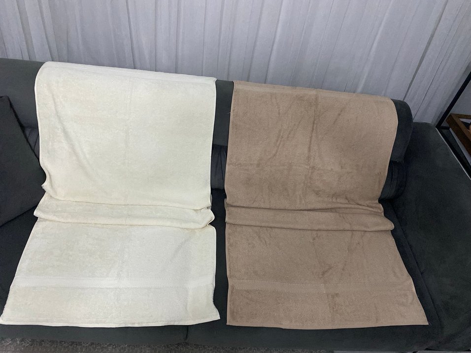 2Li Bej ve Gri Havlu Seti - Görsel 3