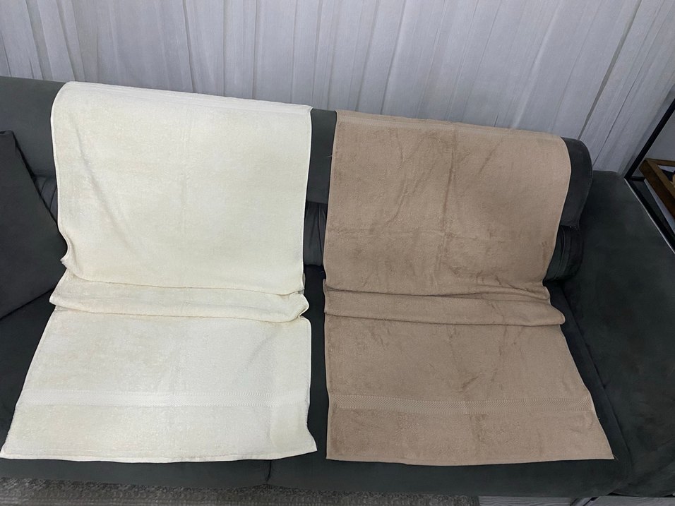 2Li Bej ve Gri Havlu Seti - Görsel 4