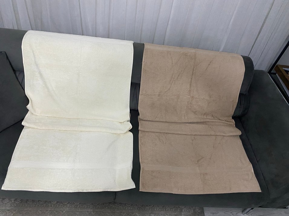 2Li Bej ve Gri Havlu Seti - Görsel 5