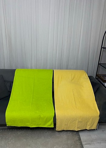 Sarı yeşil saç ve banyo Havlu - Görsel 5