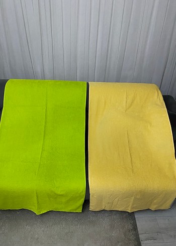 Sarı yeşil saç ve banyo Havlu - Görsel 6