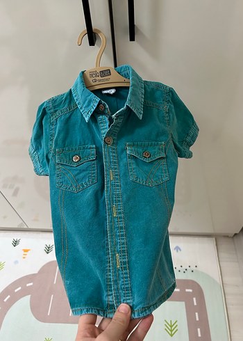 12-18 Ay Beden Erkek Bebek Denim Gömlek