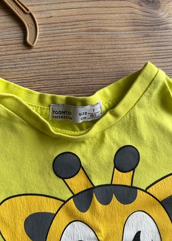 12-18 Ay Beden Sarı Baskılı Erkek Çocuk Tişört
