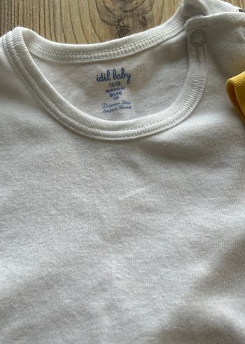 Sarı Pamuklu Bebek Kolsuz Body - Görsel 2