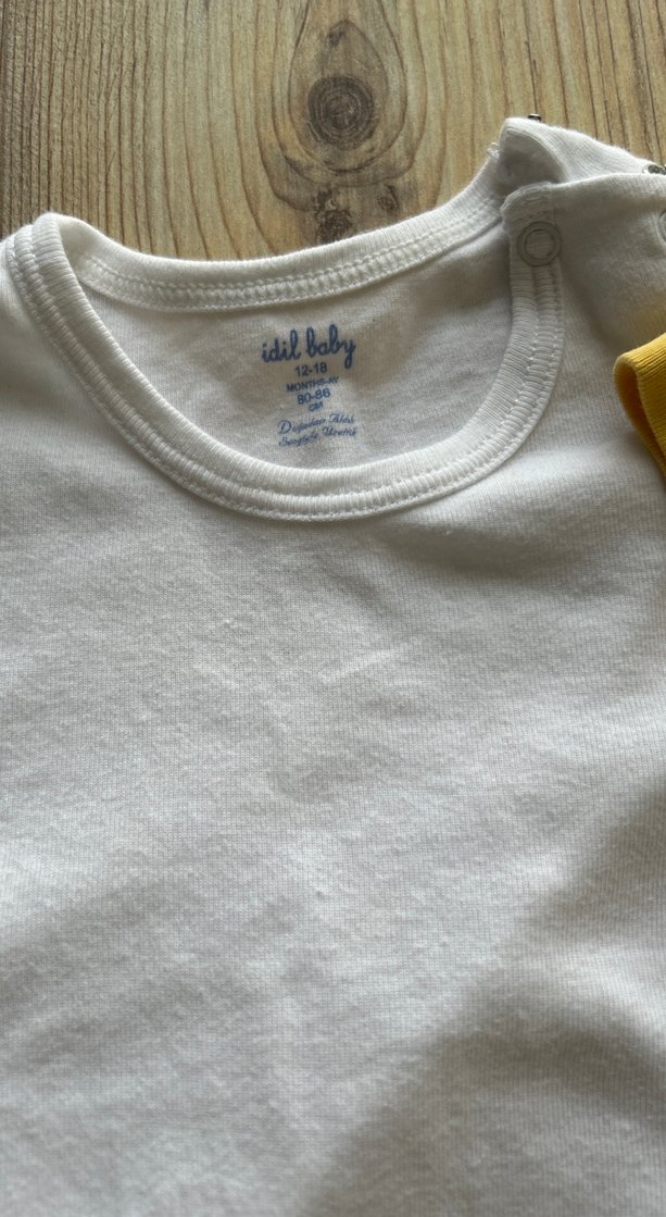 Sarı Pamuklu Bebek Kolsuz Body - Görsel 2