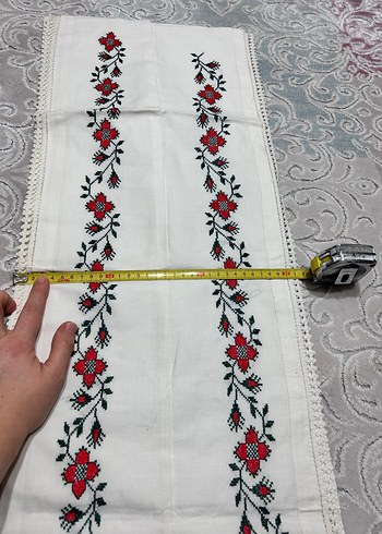 Kaneviçe uzun yastık kılıfı - Görsel 5